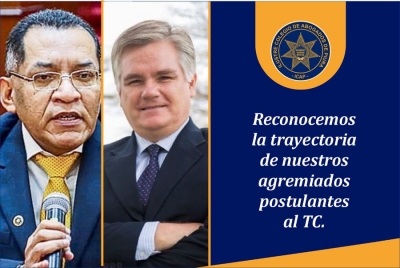 Nuestro reconocimiento a los agremiados que postularon al Tribunal Constitucional del Perú