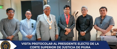Decano del Colegio de Abogados de Piura se reúne con el presidente electo de la Corte Superior de Justicia de Piura