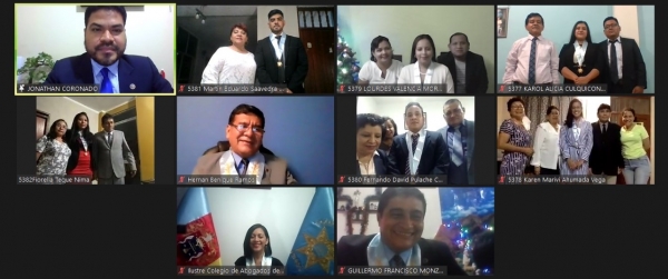 Seis abogados se incorporaron al ICAP en Colegiatura Virtual