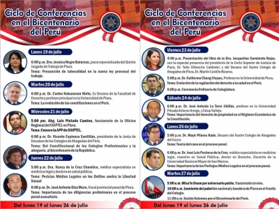 Ciclo de conferencias en el Bicentenario del Perú